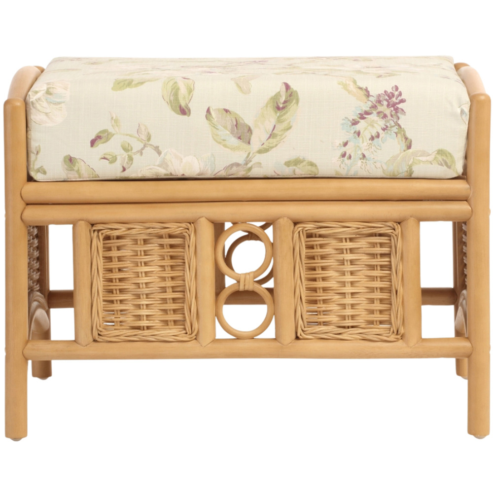 Desser Furniture Vale Wicker Lily Light Oak Footstool Image 3
