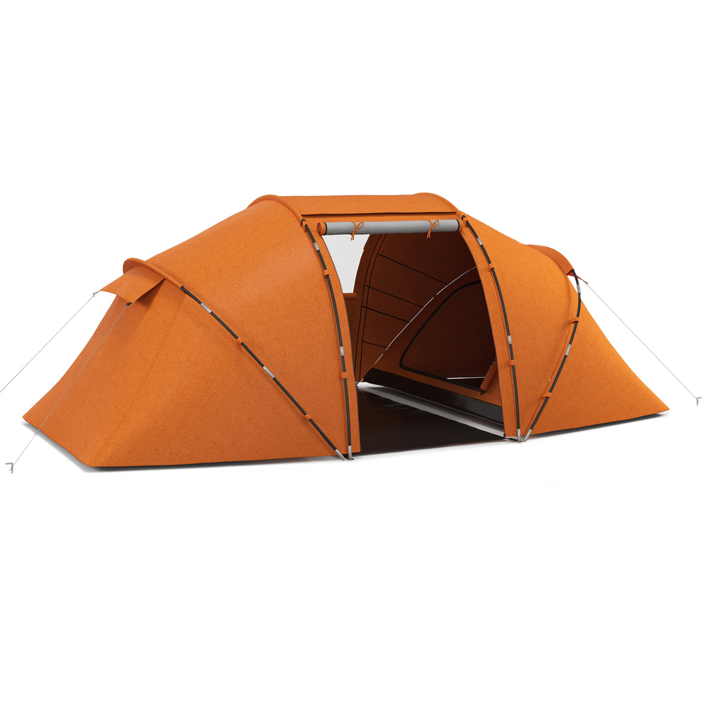 Outsunny 4-6 Person Camping Tent Orange Image 1