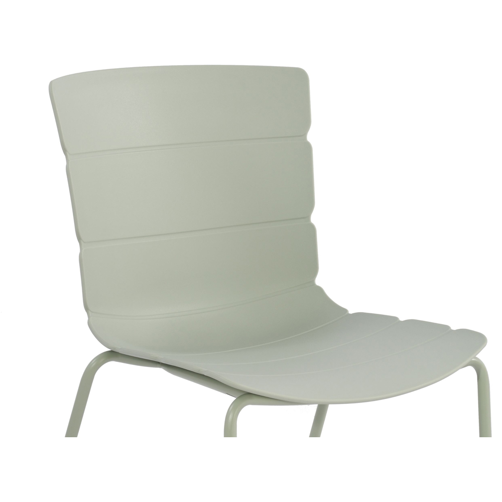 Core Products Bali Set of 2 Light Green Plastic Kitchen Chair Image 3