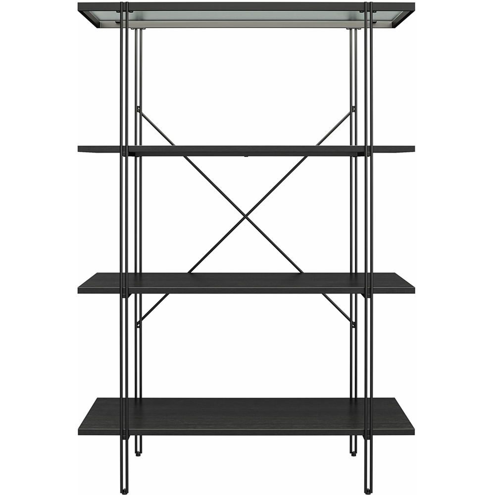 Dorel Wainwright 4 Shelf Black Oak Bookcase Image 2
