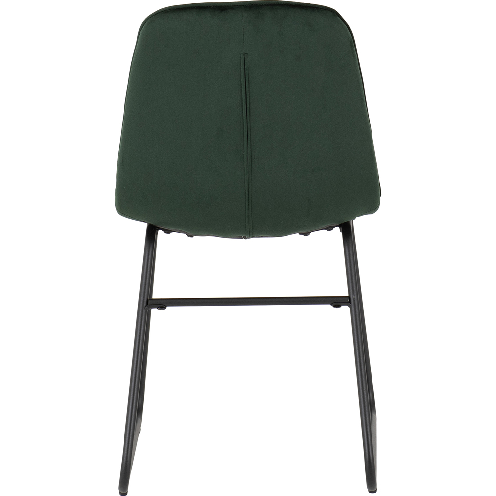 Seconique Lukas Set of 2 Emerald Green Velvet Dining Chair Image 5