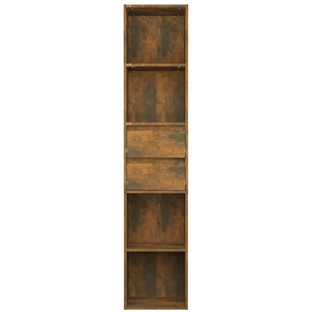 vidaXL 2 Drawer 4 Shelf Smoked Oak Bookcase Image 3