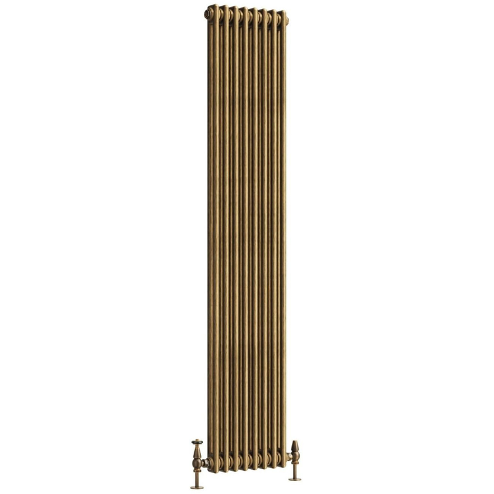 Go Bathrooms Clarence Antique Brass 2 Column Radiator 1800 x 380mm Image 1