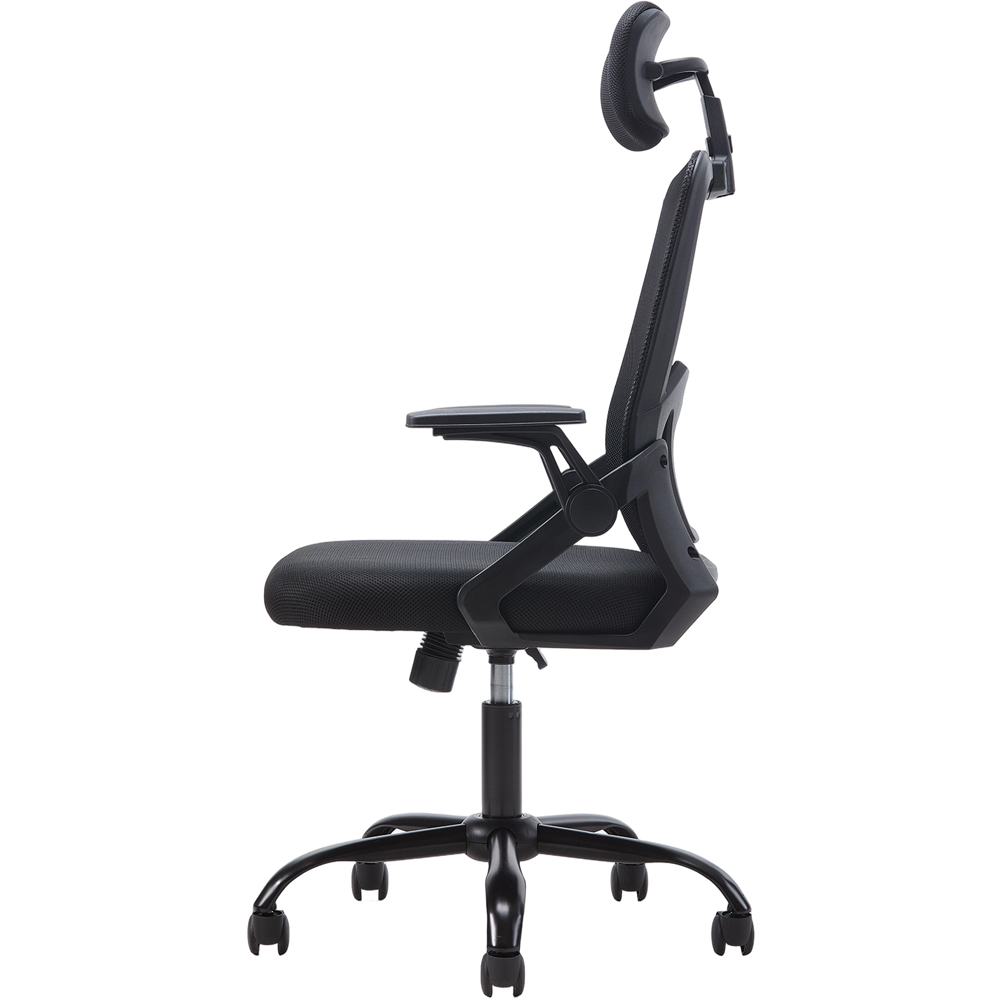 Living and Home Black Mesh Adjustable Office Chair Image 5