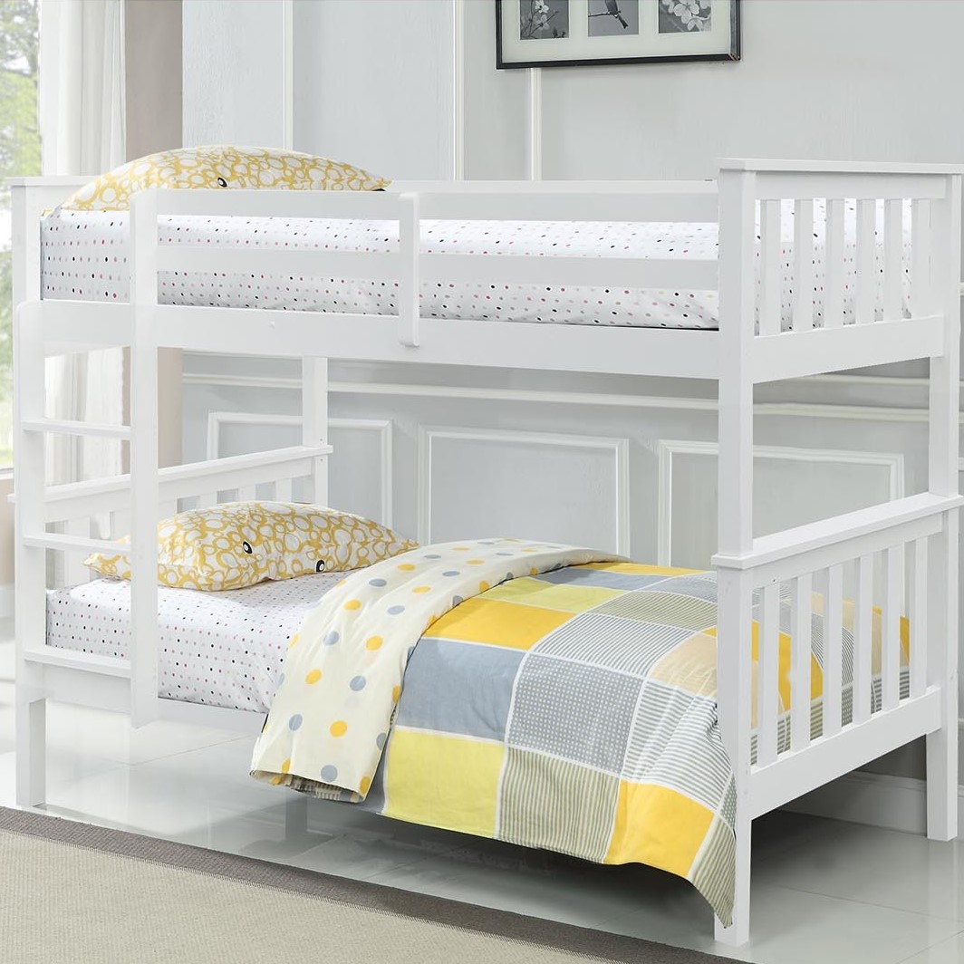 Atlantis White Pine Bunk Bed Frame Image 1