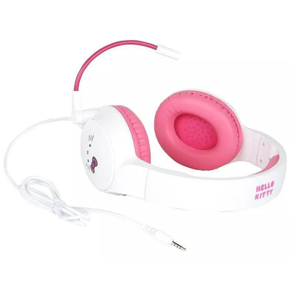 Konix Hello Kitty White and Pink Gaming Headset with Mic Image 3