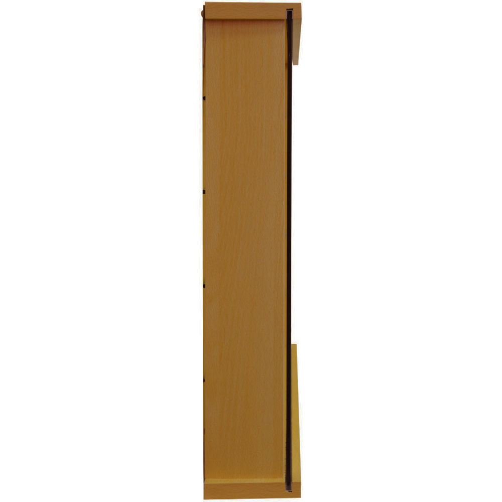 Watsons Collectors 4 Shelf Beech Glass Wall Display Cabinet Image 4