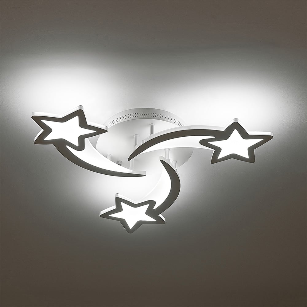 Living and Home White Shooting Stars LED Ceiling Light Image 4