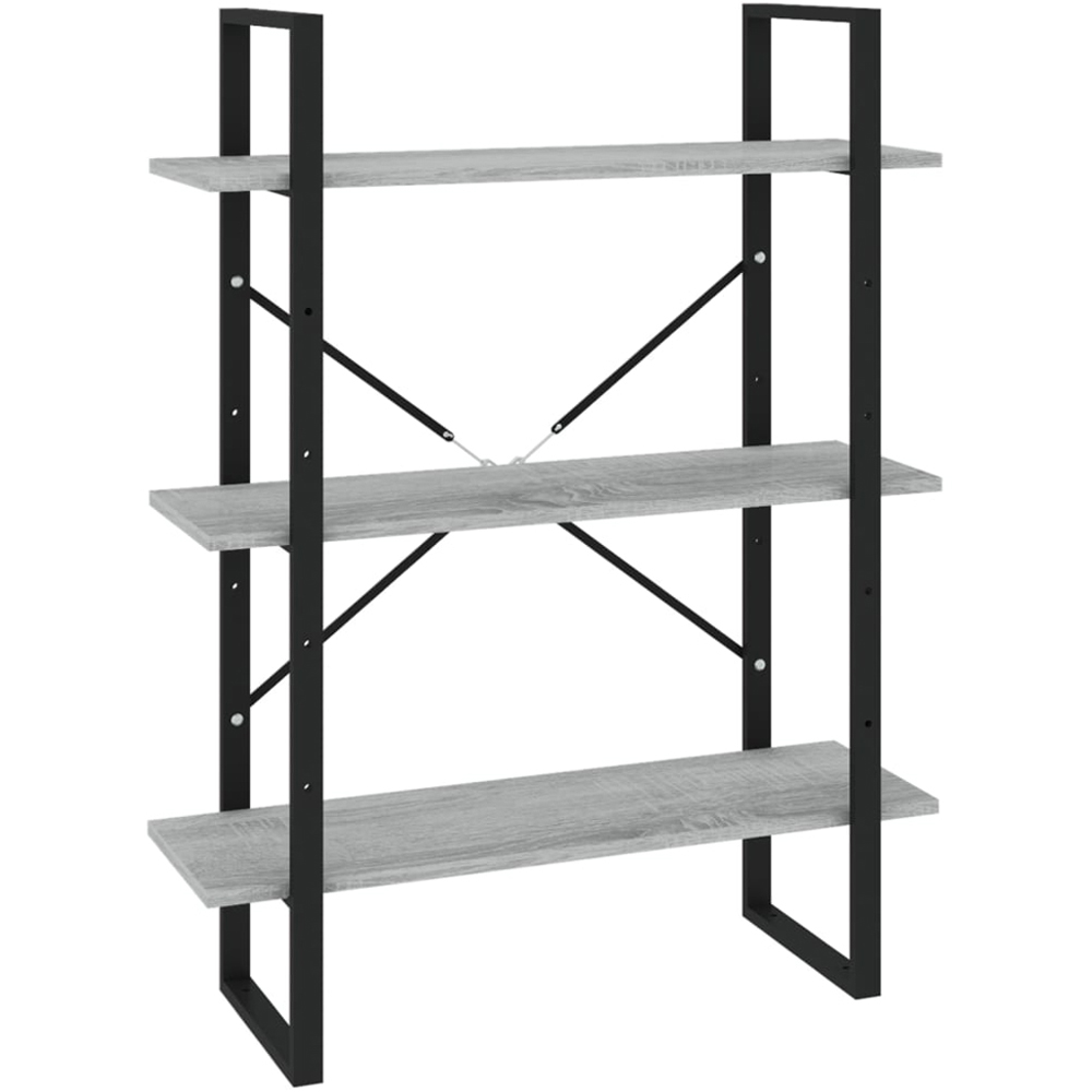 vidaXL 5 Shelf Grey Sonoma Oak Bookcase Image 5