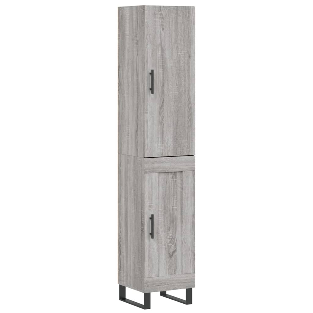 vidaXL 2 Door Grey Sonoma Highboard Image 2