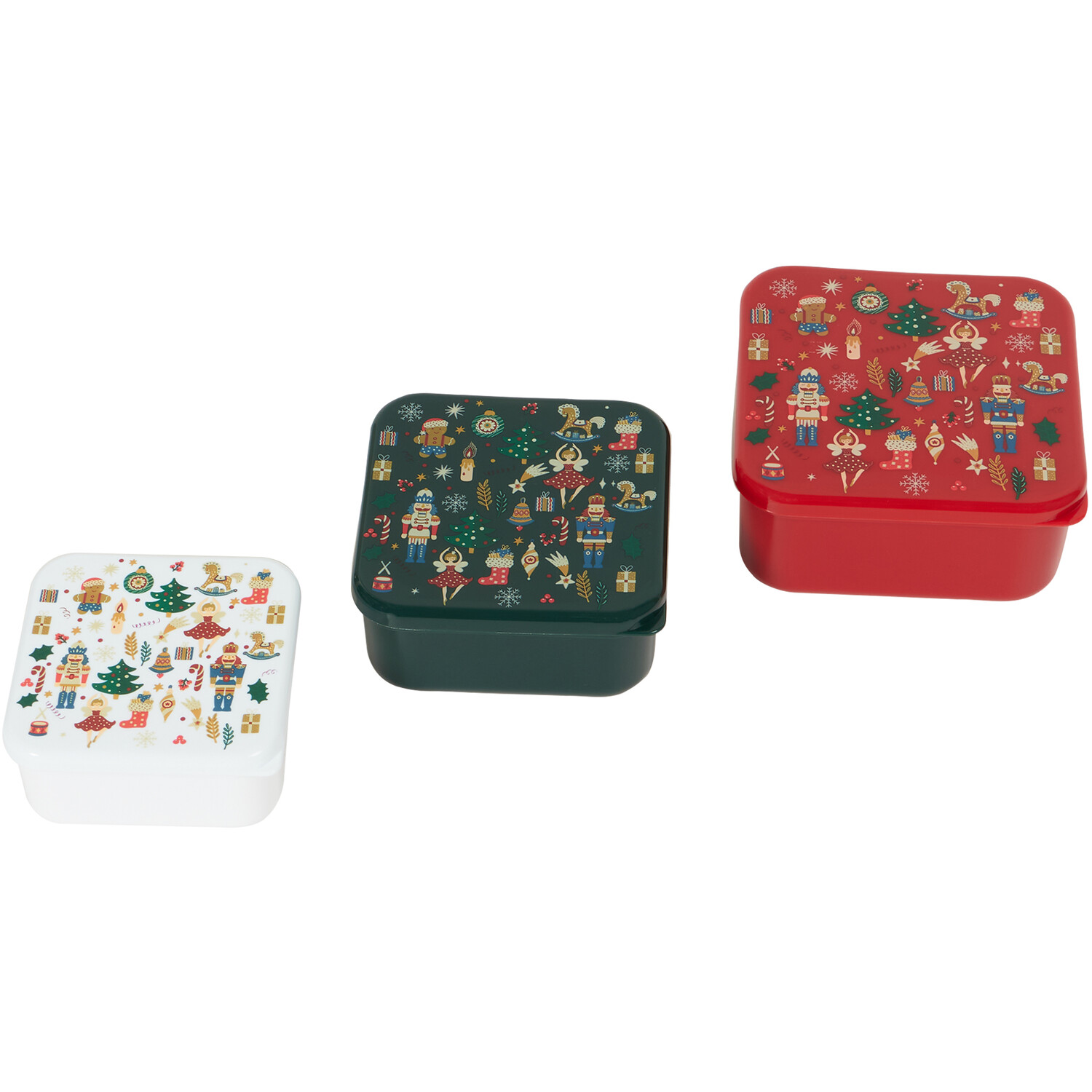 Pack of 3 Festive Snack Boxes Image 1