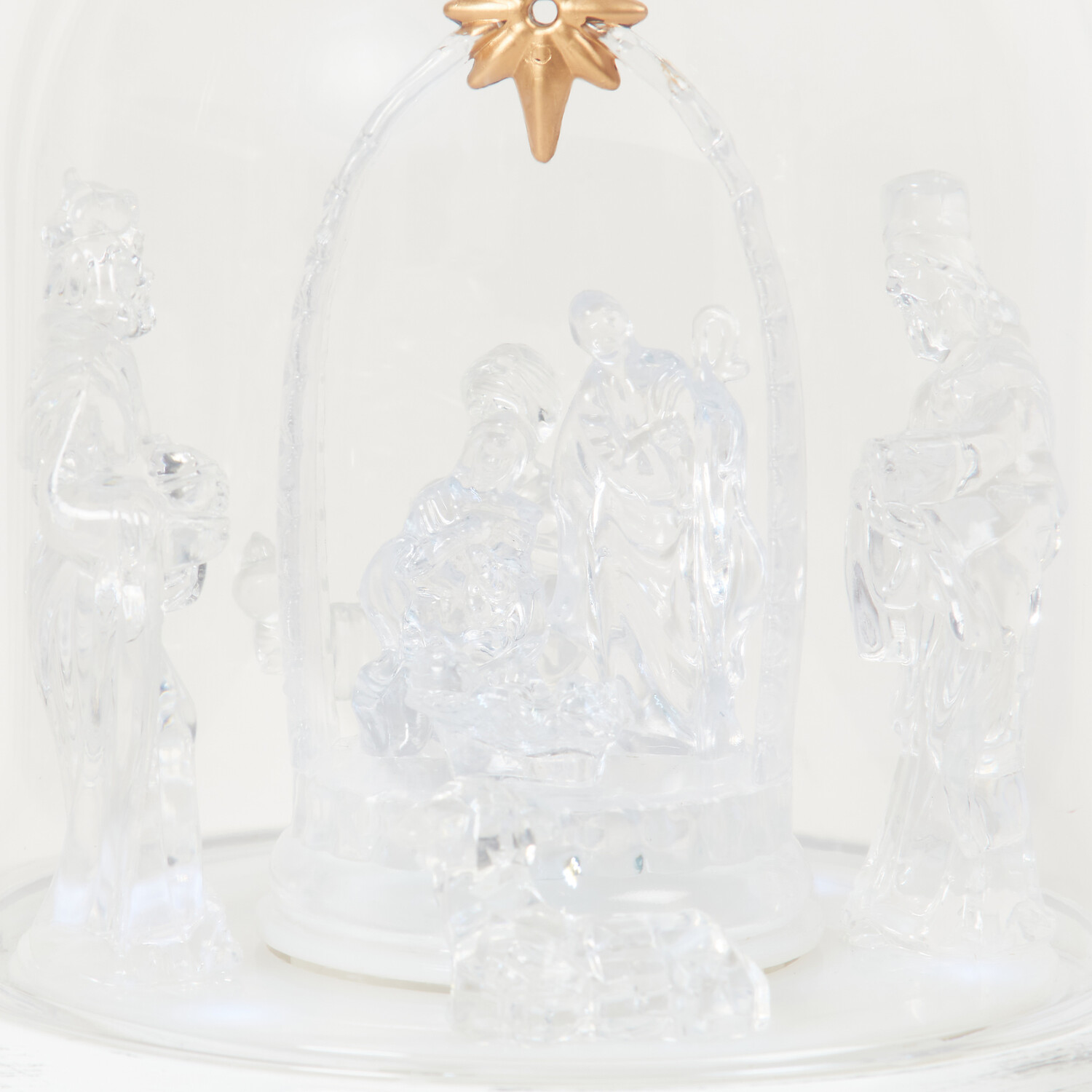 Musical Spinning LED Nativity Scene - White Image 6