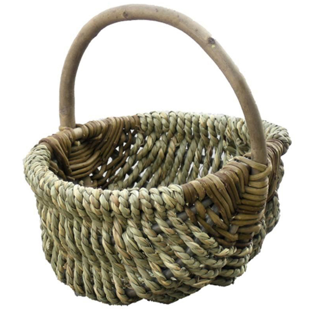 Red Hamper Small Millie Sea Grass Shopping Basket Image 1
