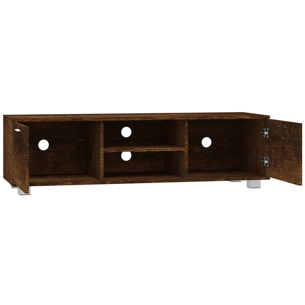 vidaXL 2 Door 2 Shelf Smoked Oak TV Cabinet Image 5