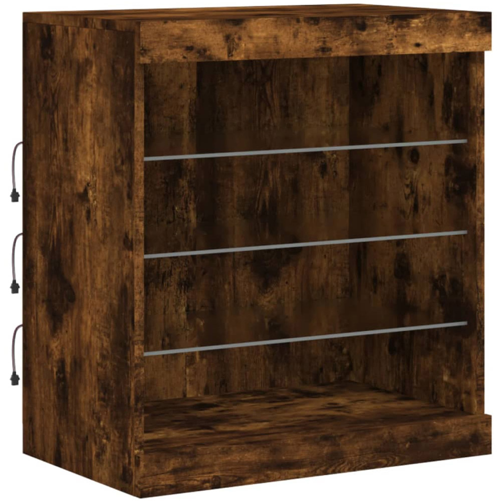 vidaXL 4 Shelf Smoked Oak Sideboard with RGB LED Lights Image 5