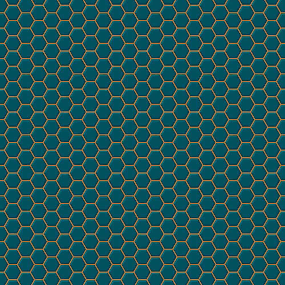 Contour Antibac Hexagon Lattice Teal Wallpaper Image 1