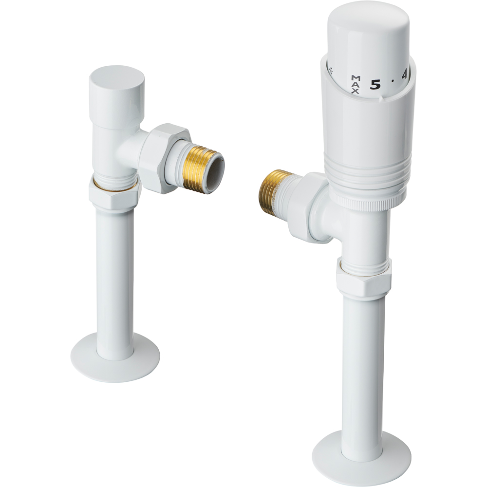 Terma White Pipe Sleeving and Metal Collar Set 130mm Image 5