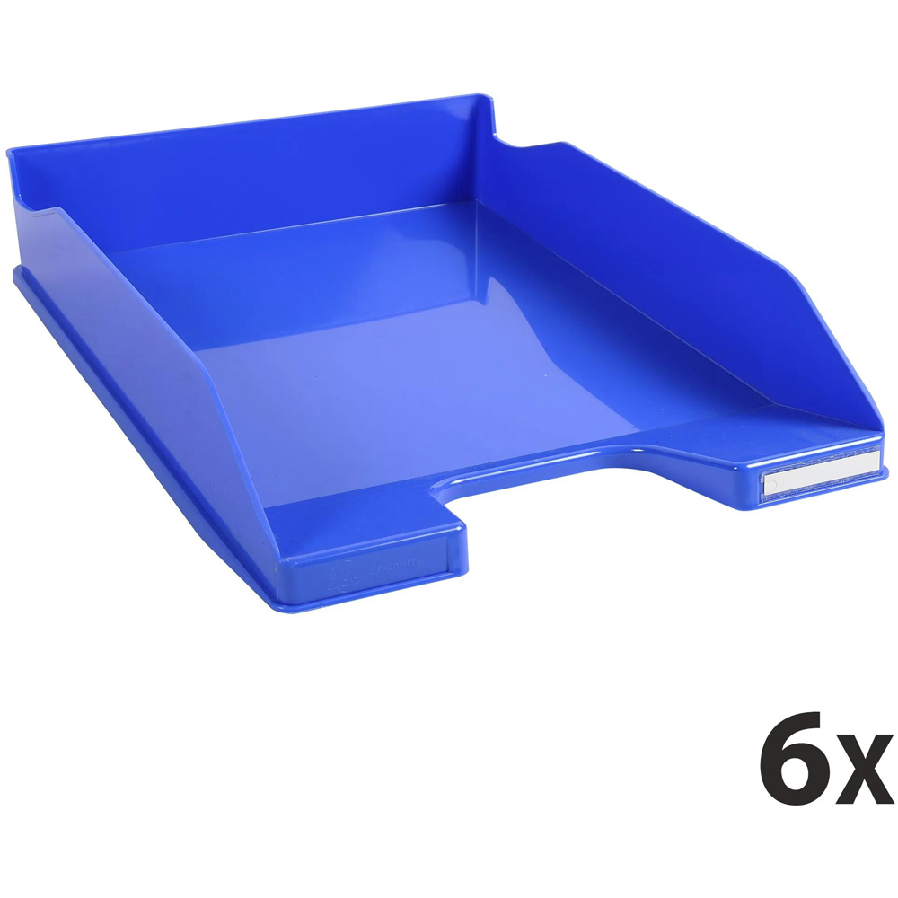 Exacompta Ice Blue Gloss Letter Tray 6 Pack Image 7