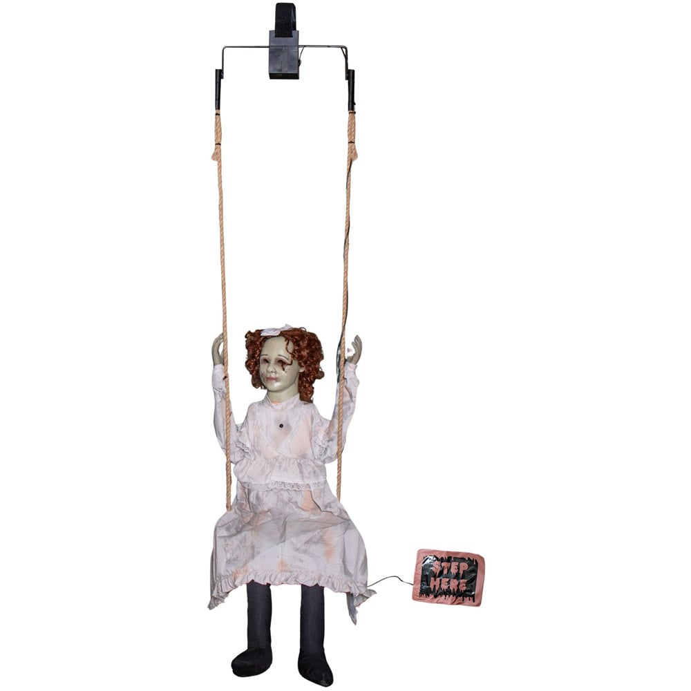 Samuel Alexander LED Motion Activated Swinging Decrepit Doll Halloween Decoration 5.5ft Image 3