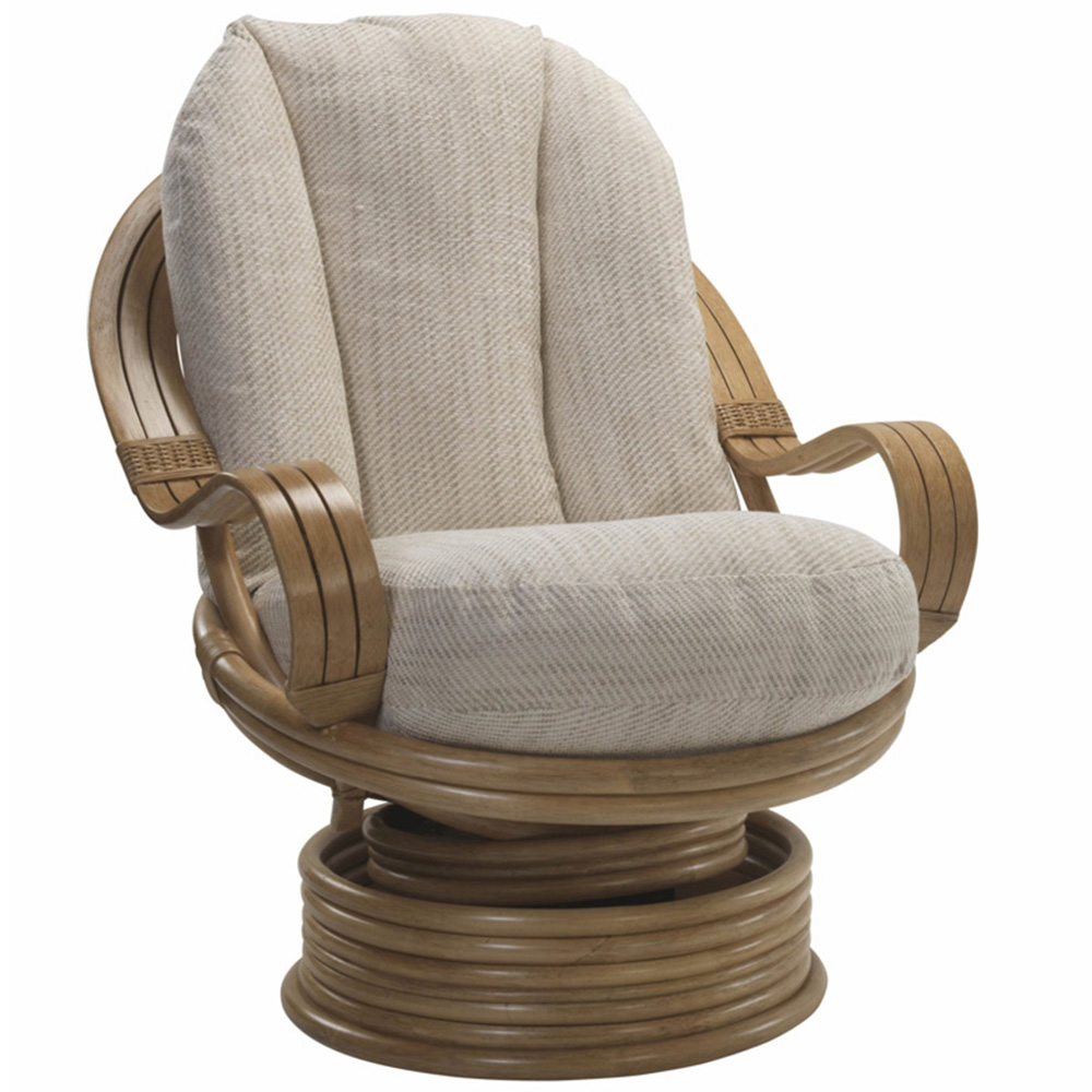 Desser Furniture Madrid Light Oak Natural Rattan Laminated Jasper Swivel Rocking Chair Image 2