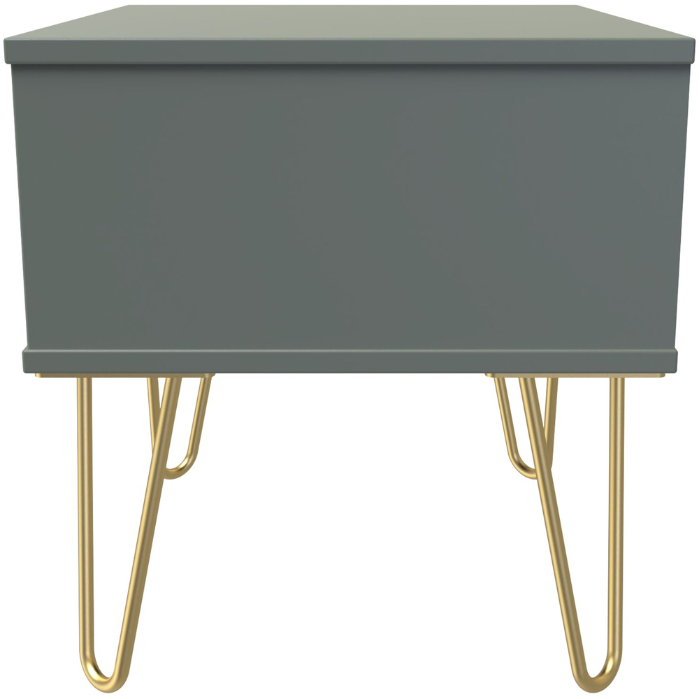 Crowndale Single Drawer Reed Green Bedside Table Ready Assembled Image 4