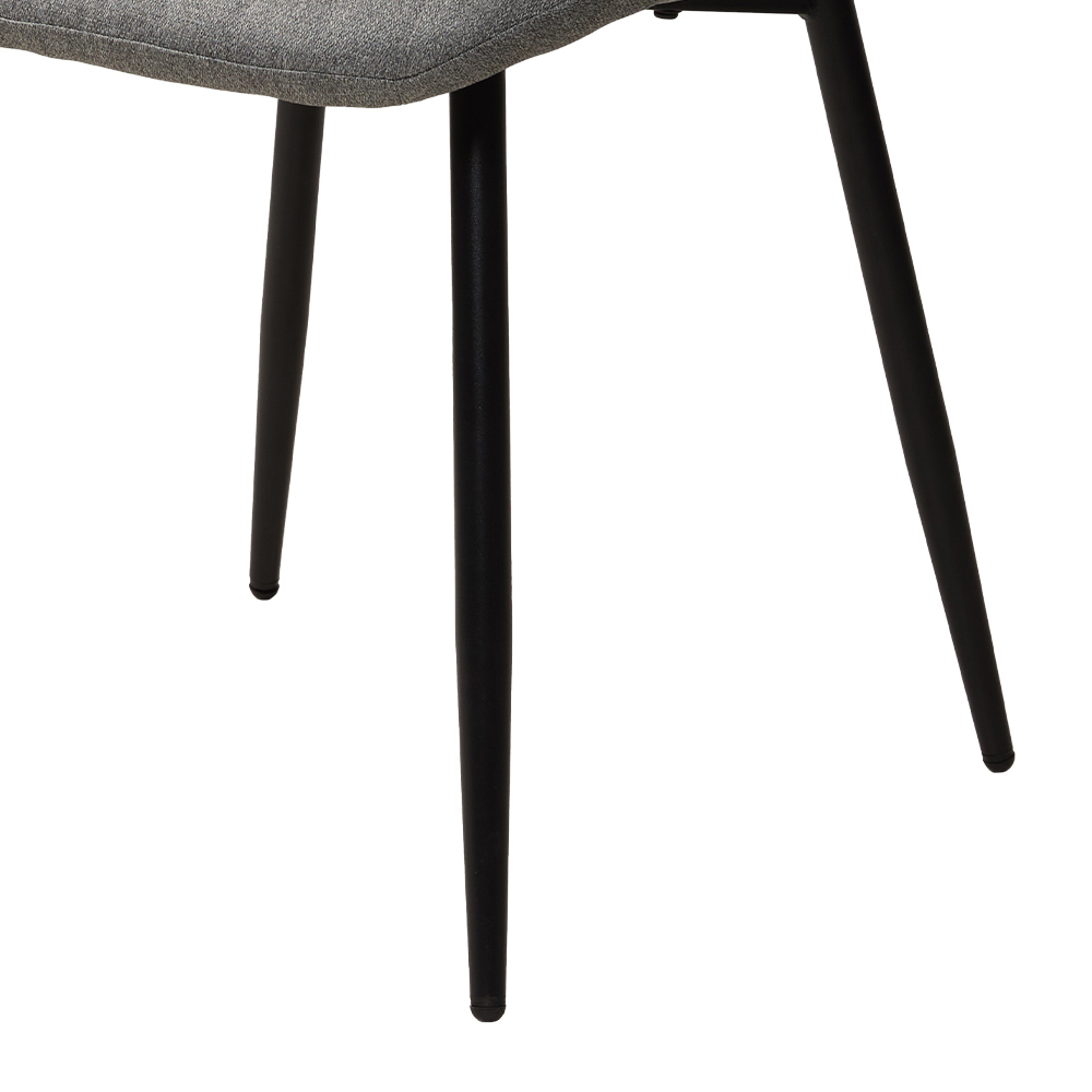 Living and Home Set of 4 Grey Fabric High Back Dining Chair Image 6