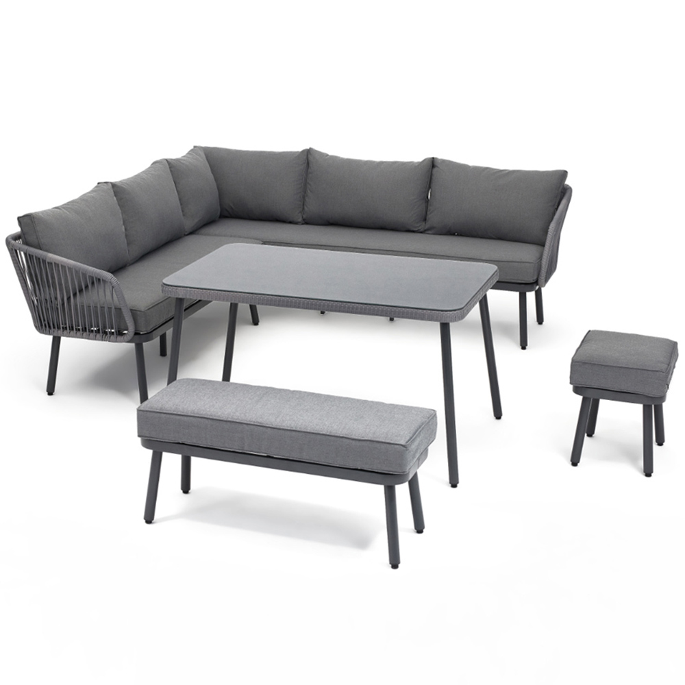 Home Detail Capri 8 Seater Grey Wicker Sofa Set Image 2