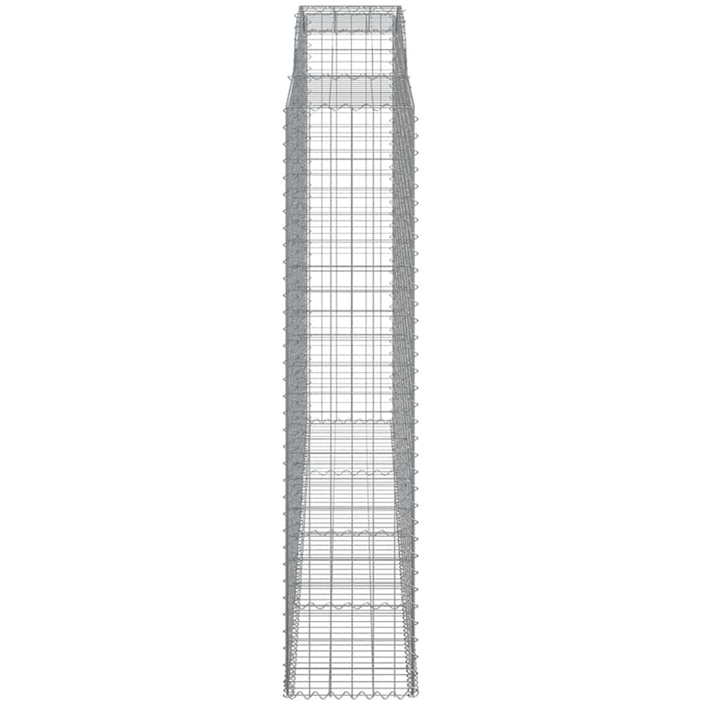 vidaXL Silver Galvanised Iron Arched Gabion Basket 300 x 50 x 220/240cm 4 Pack Image 3