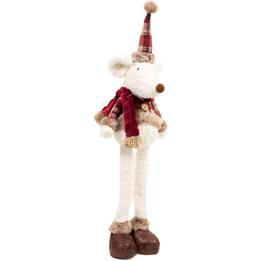 Traditional Plaid Winter Mouse Decoration Image 3