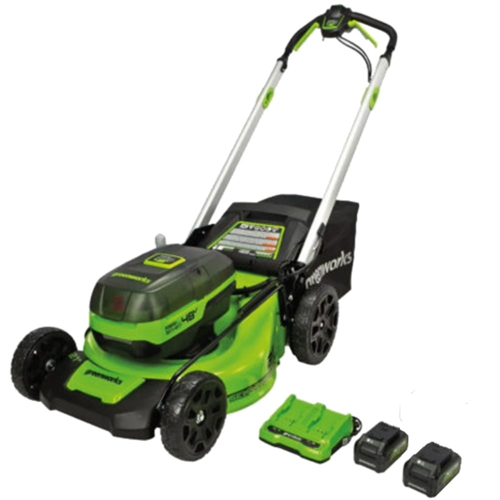 Greenworks 46cm 48V Cordless Brushless Self Propelled Lawn Mower Image 1