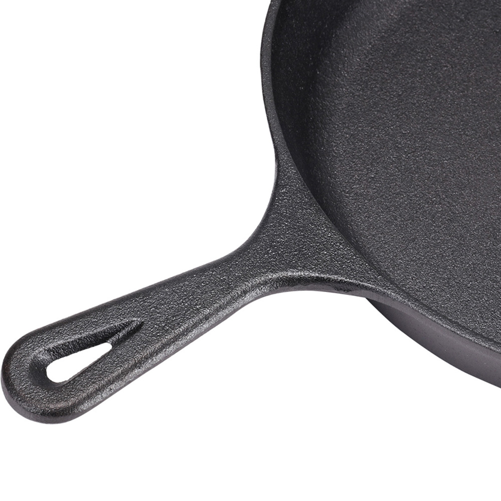Living and Home Dia Cast Iron Round Skillet Frying Pan 30cm Image 6