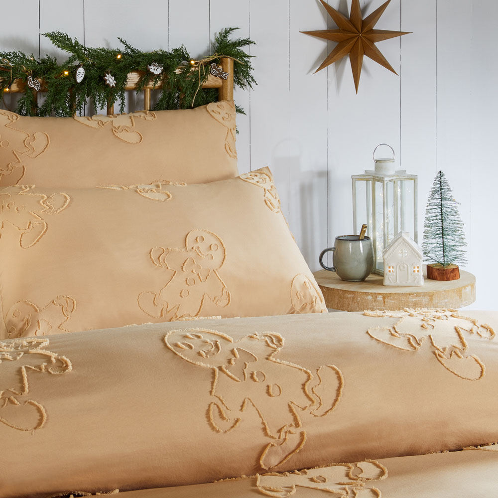 Duvet Day Double Gingerbread Tufted Soft Touch Reversible Duvet Set Image 2