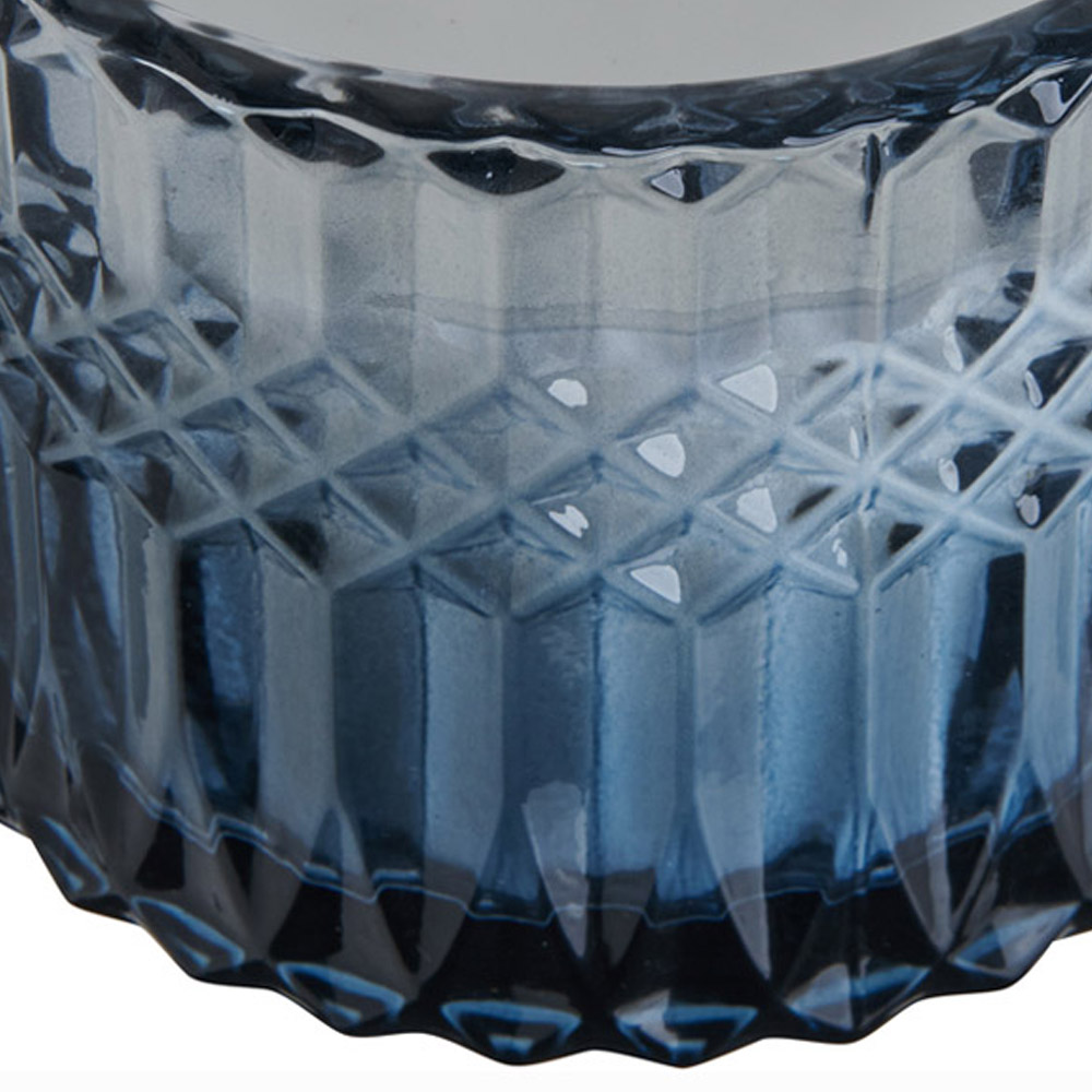 Wilko Blue Ombre Etched Glass Candle Image 5