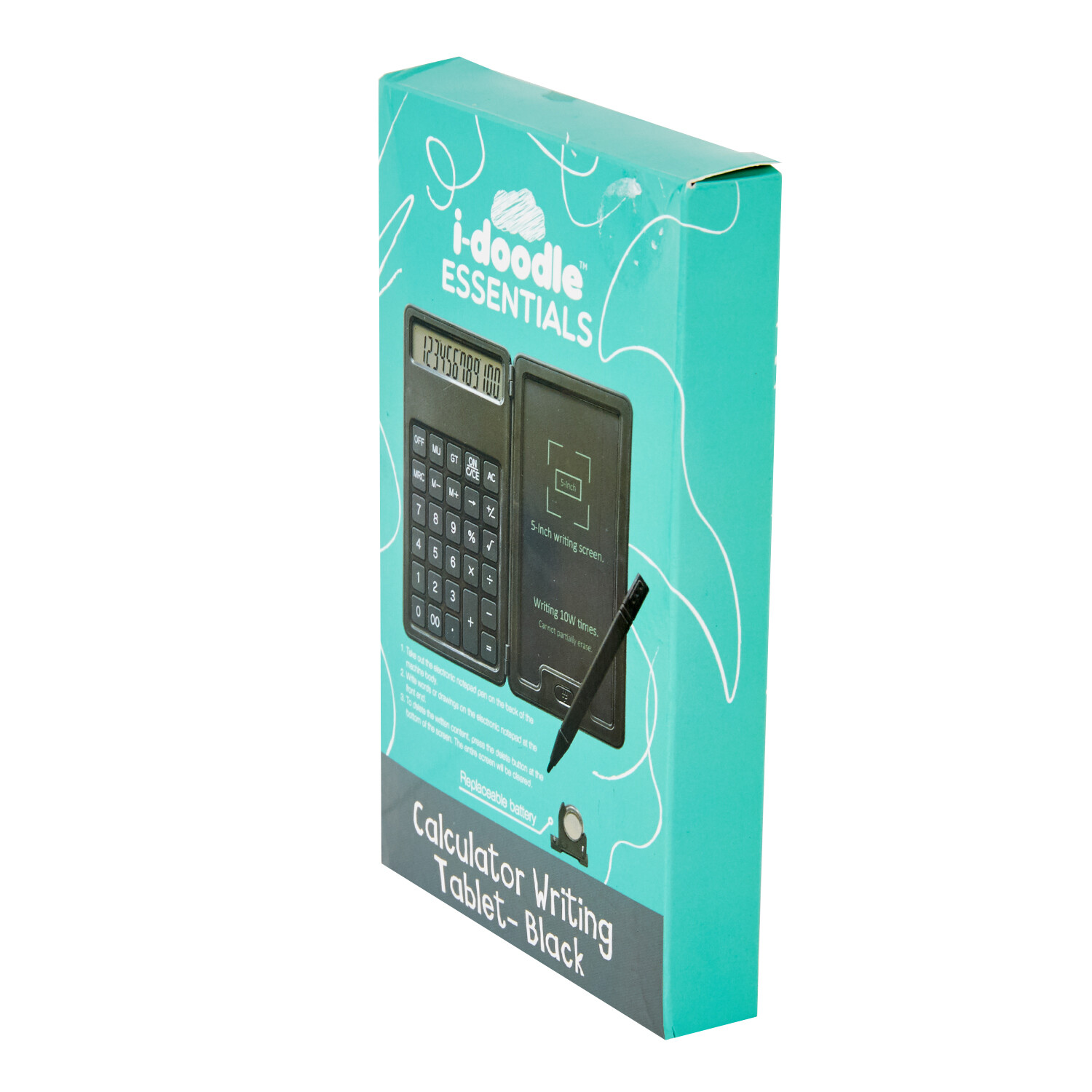 Calculator Writing Tablet - Black Image 2