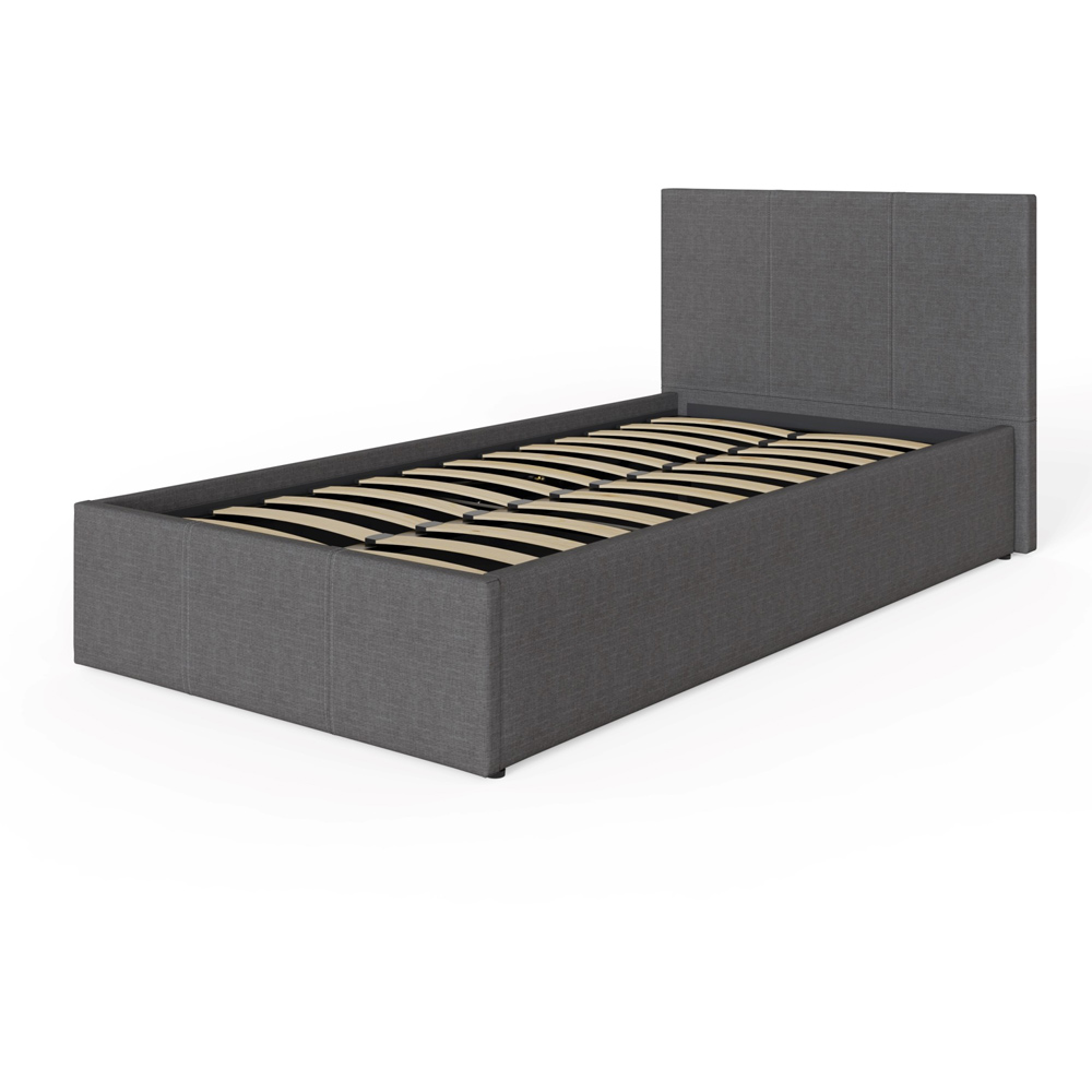 GFW Single Silver End Lift Ottoman Bed Image 4