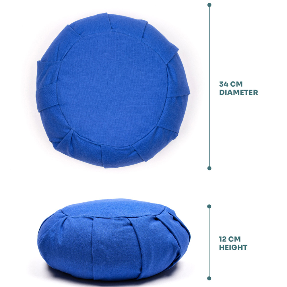 Myga Zafu Royal Blue Yoga Meditation Cushion Image 3