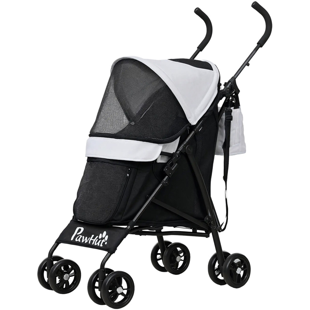 PawHut Light Grey Lightweight Foldable Mini Dog Stroller Image 1