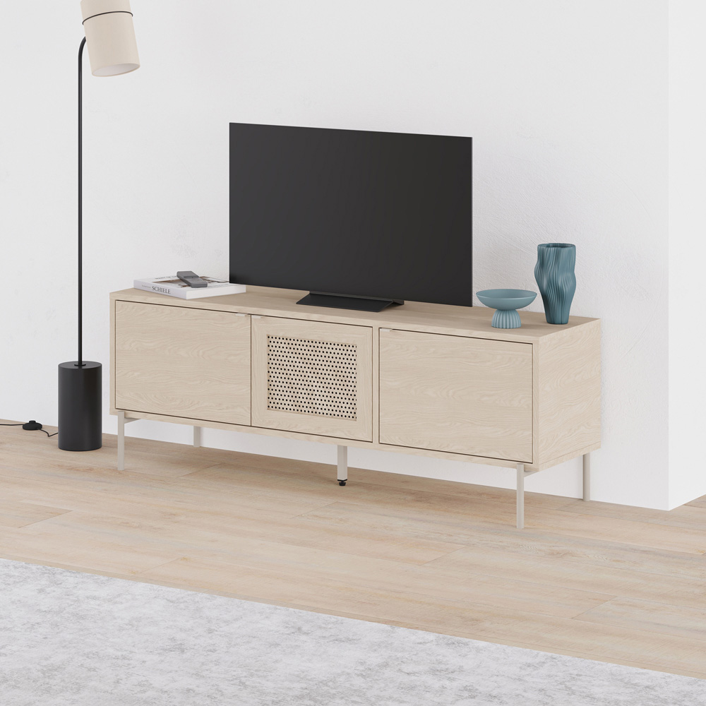 Decortie New Inca 3 Door Pusula Sandstone Metal TV Unit Image 4