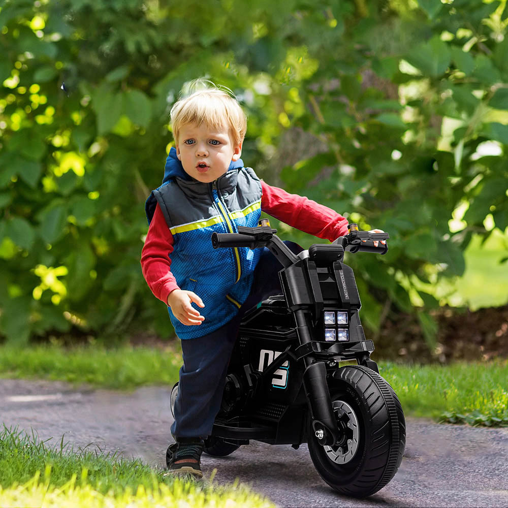 Portland Kids Ride-On Electric Motorcycle Black Image 2