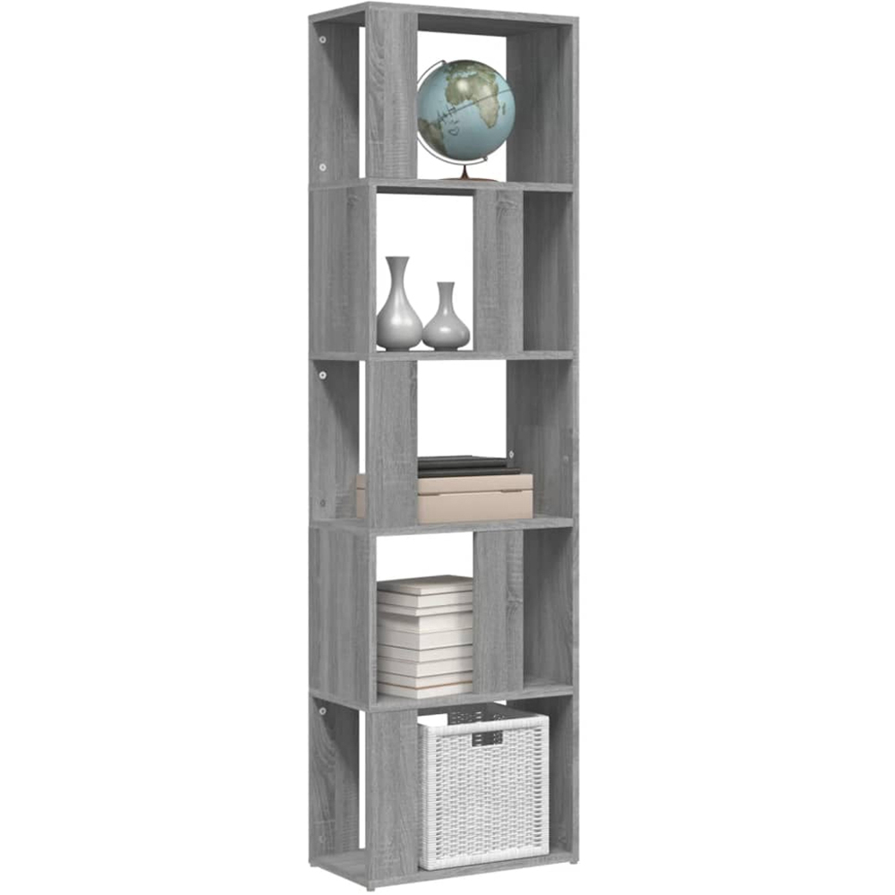 vidaXL 7 Shelf Grey Sonoma Oak Bookcase Image 4