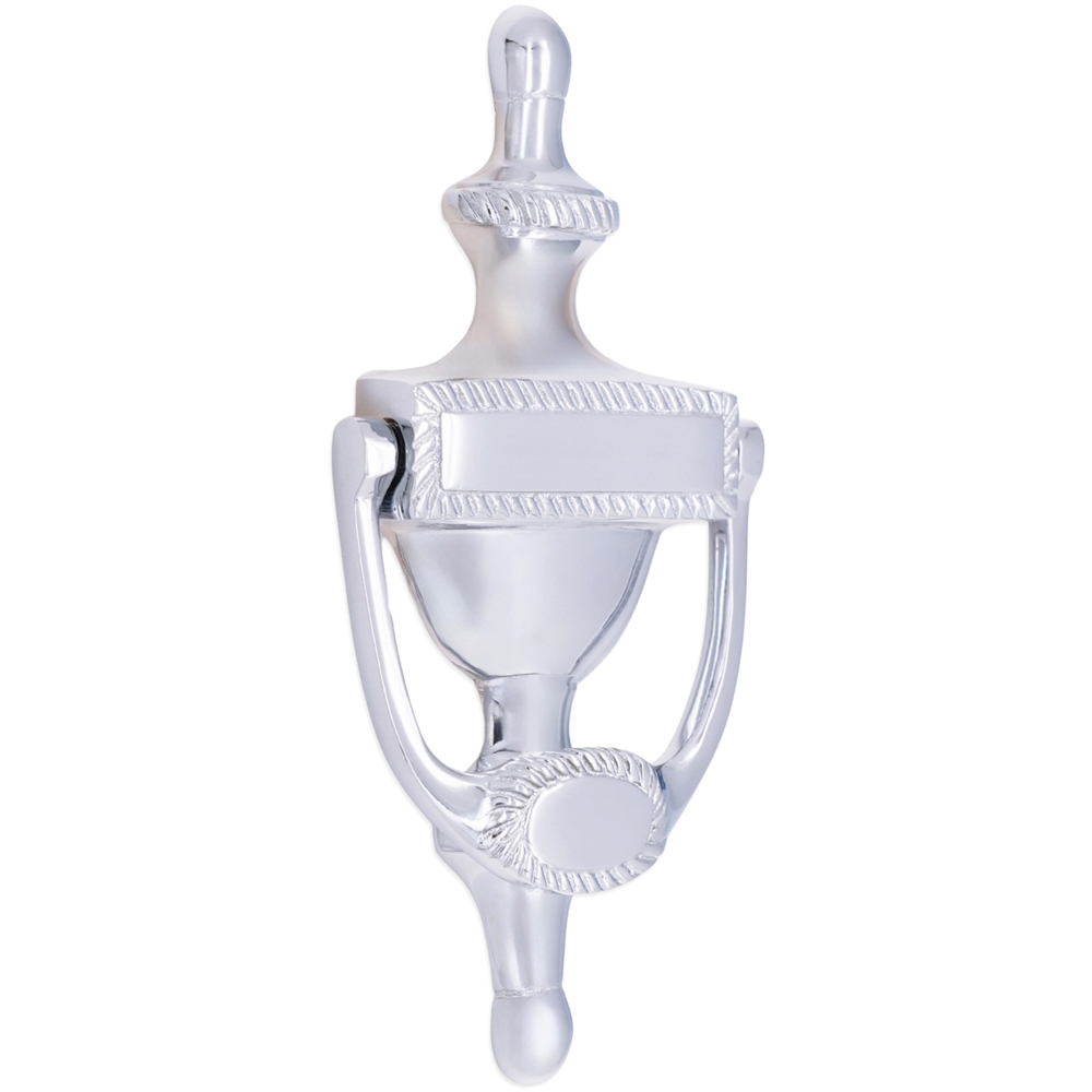 Spira Brass Polished Chrome Georgian Door Knocker Image 1