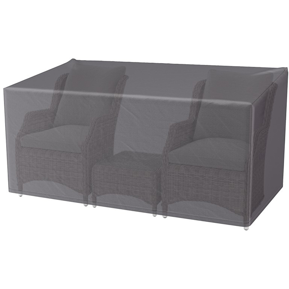 Platinum AeroCover Lounge Chair and Hocker Set Cover Image 1
