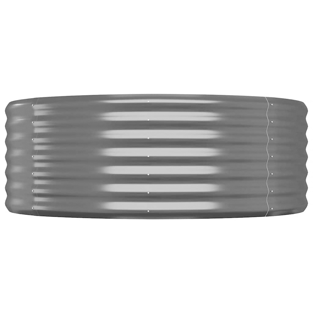 vidaXL Anthracite Galvanised Steel Raised Garden Bed 322 x 100 x 36cm Image 3