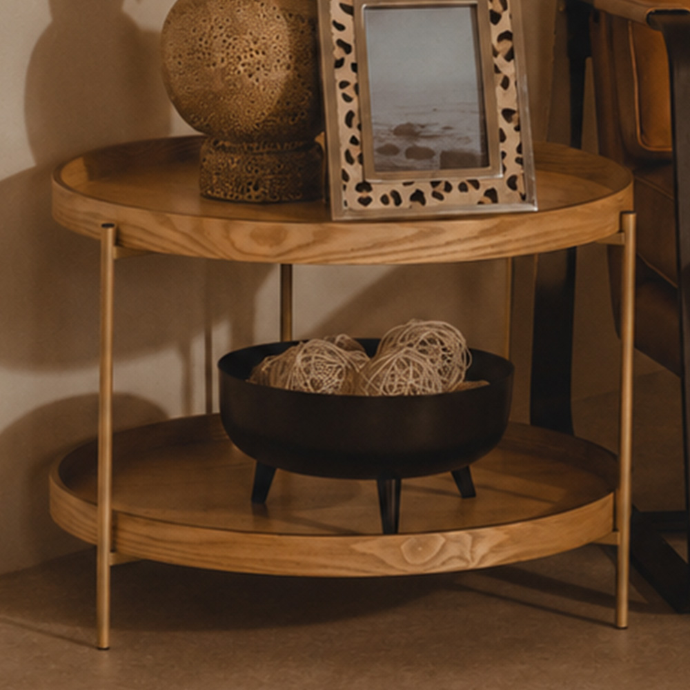 Premier Housewares Viborg Single Shelf Side Table Image 1