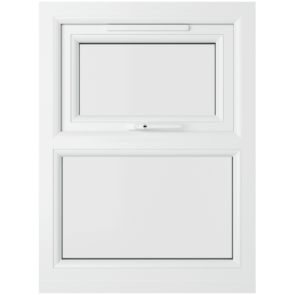 Crystal Black and White Top Hung Over Fixed Light Clear Double Glazed Window 610 x 965mm Image 3