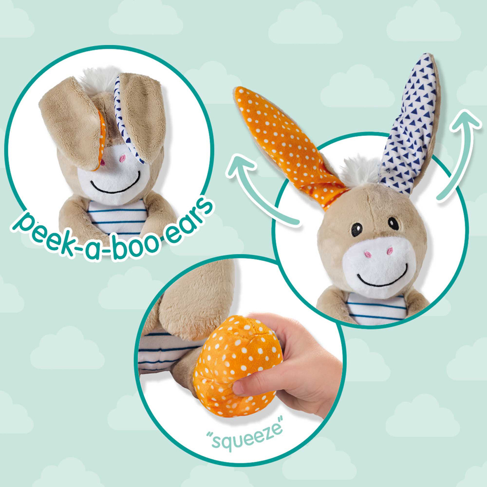 SES Creative Tiny Talents Peek-a-boo Donkey Plush Toy Image 4