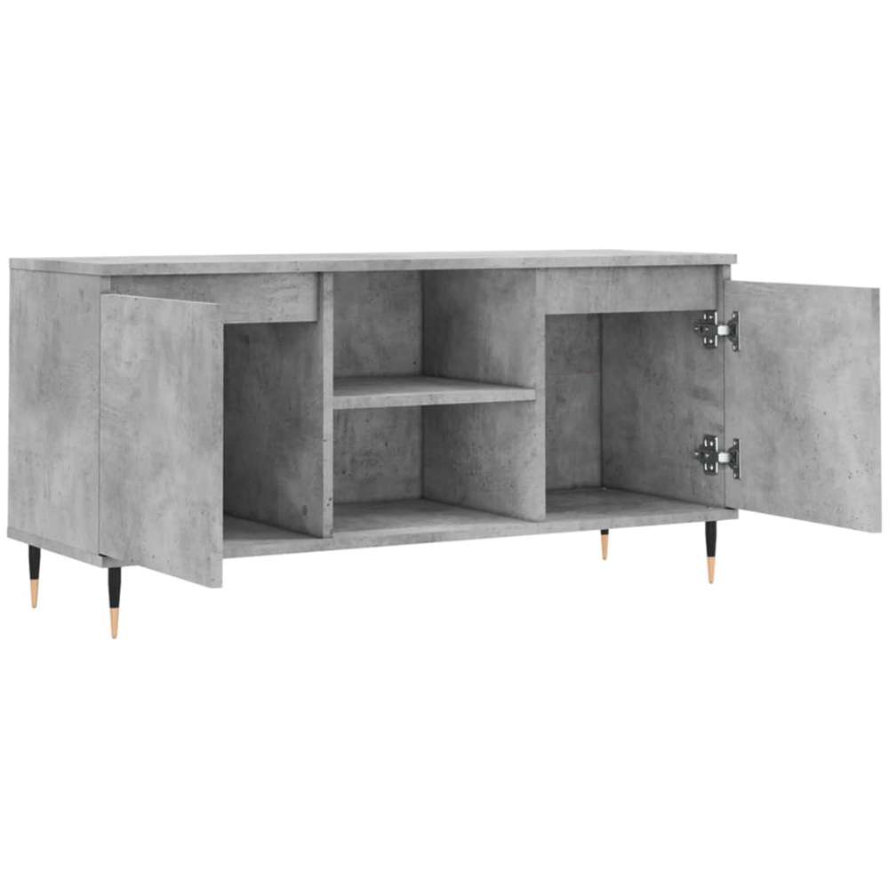 vidaXL 2 Door 2 Shelf Concrete Grey TV Cabinet Image 6