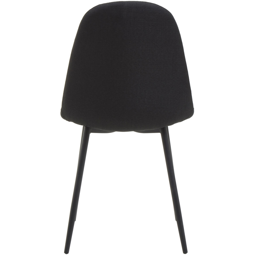 Premier Housewares Salford Black Fabric Dining Chair Image 4