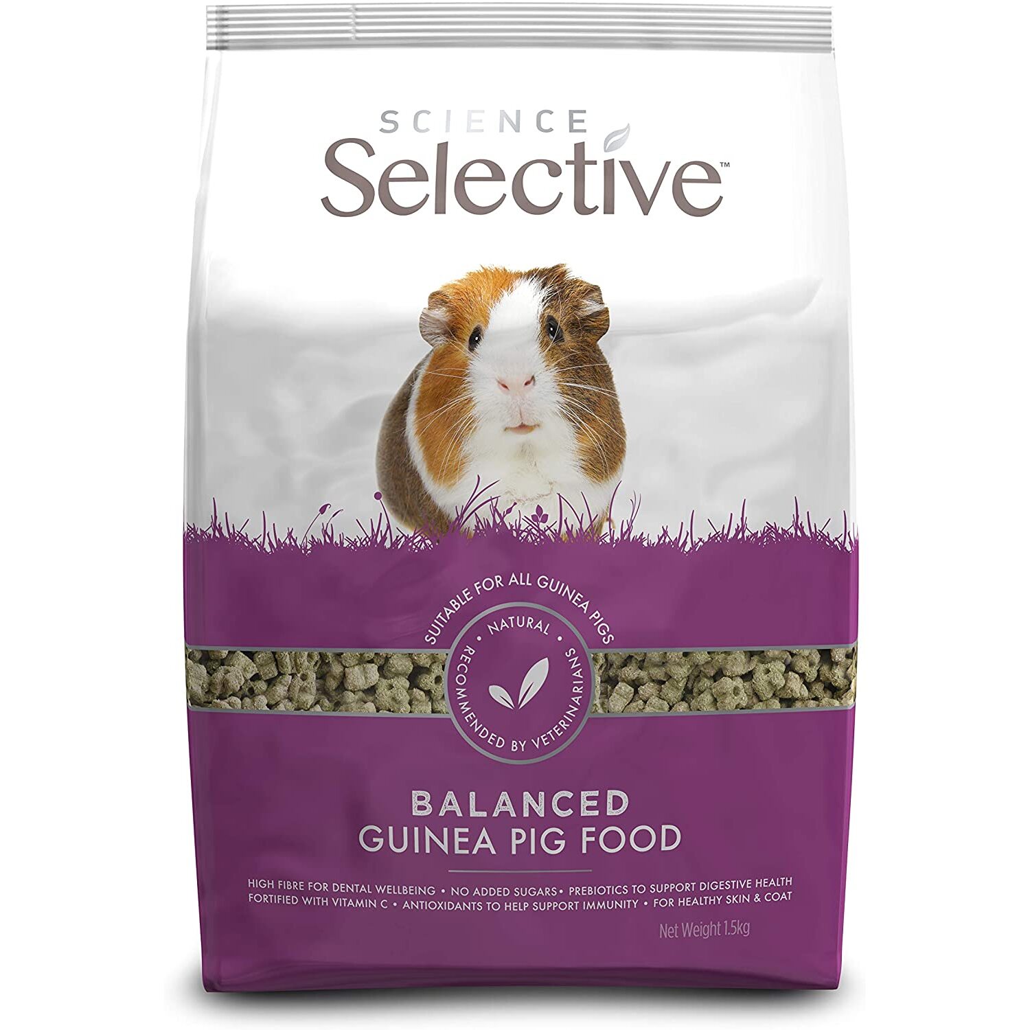 Science Selective Balanced Guinea Pig Food 1.5 Kg Image 1