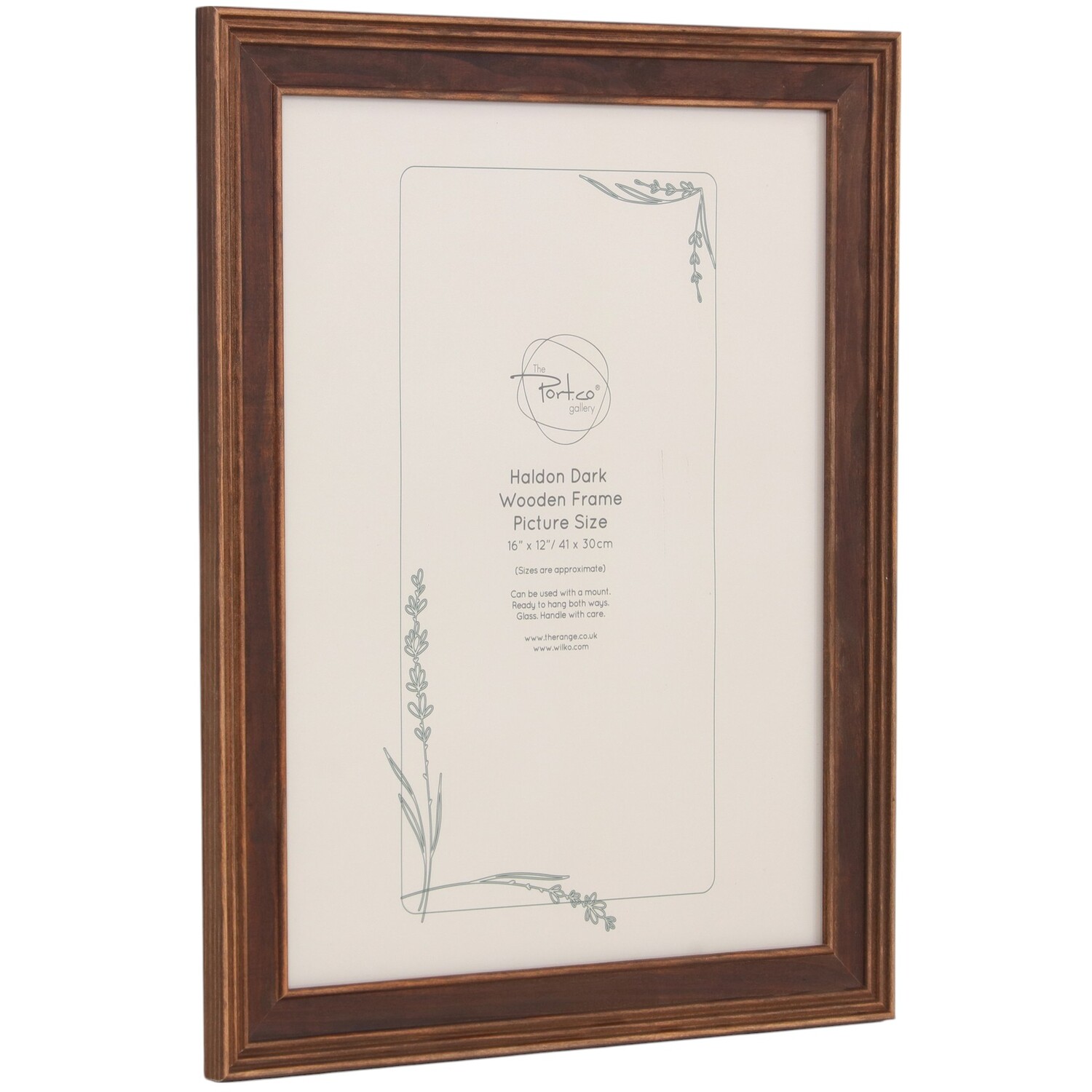 Haldon Wooden Frame Brown 16 x 12in Image 2